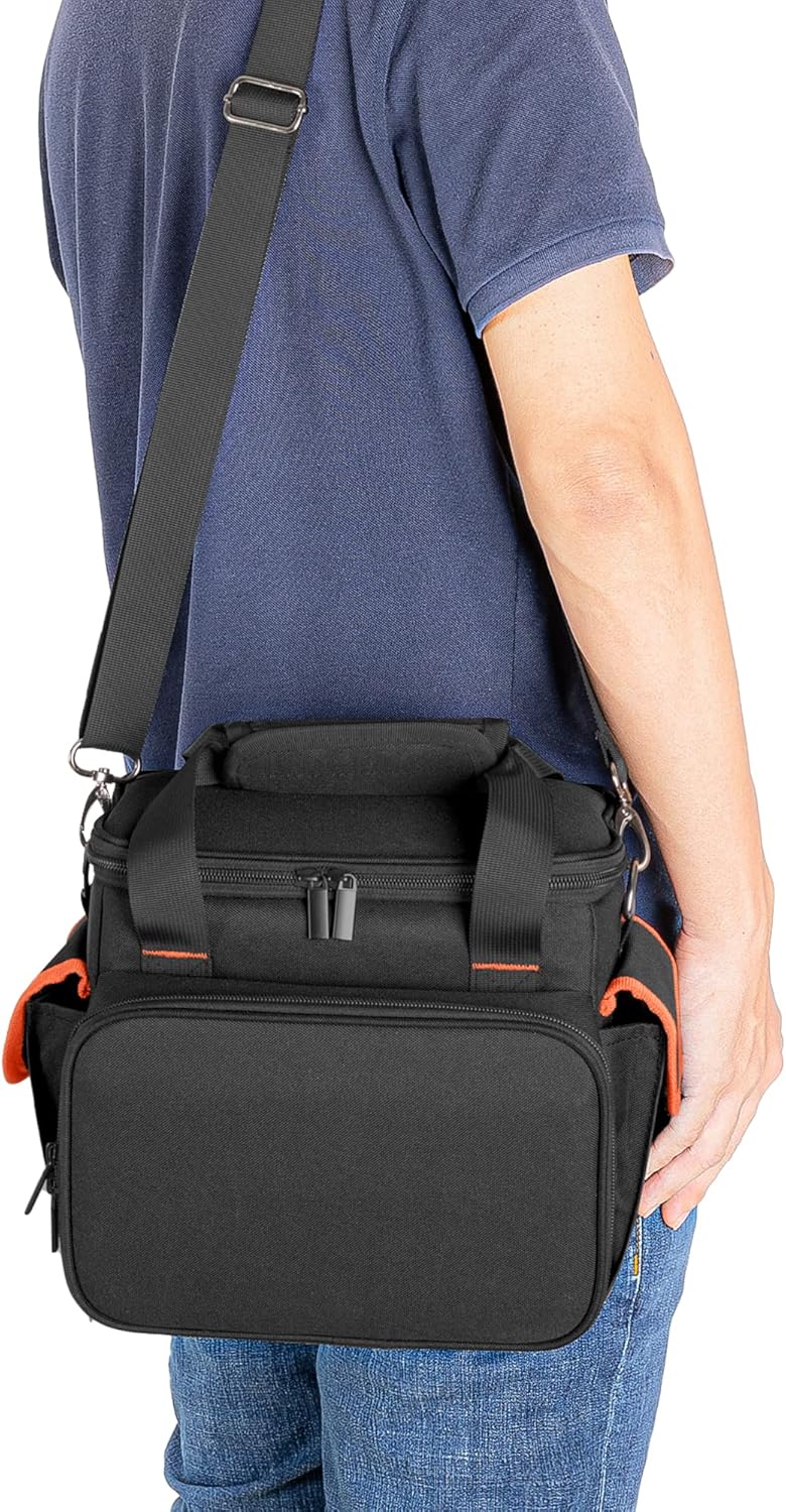 Trunab Carrying Case Compatible with Jackery Portable Power Station Explorer 160/240/300, Storage Bag with Waterproof Bottom and Front Pockets for Charging Cable and Accessories - Image 5